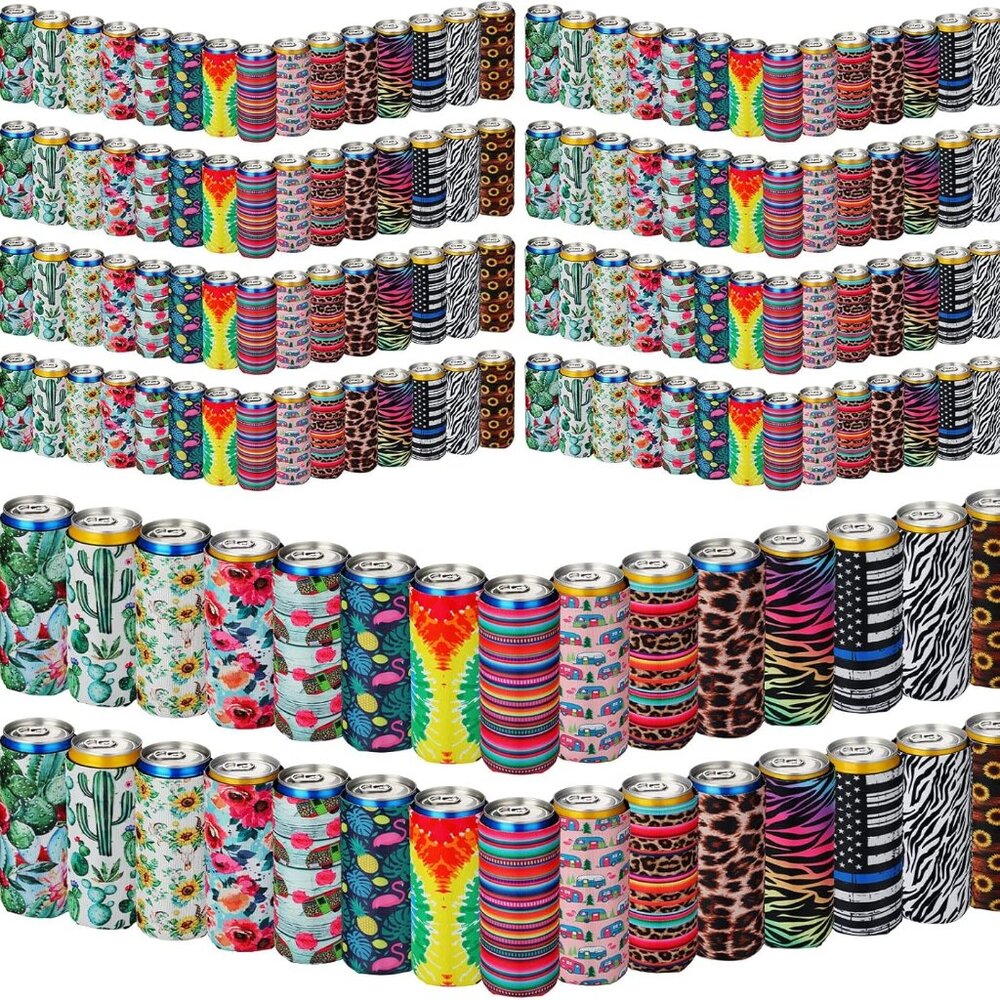 5 pack Slim Can Koozie Select Pattern